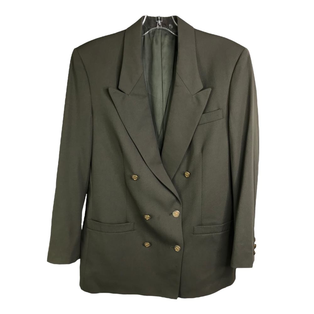 Jos. A. Bank Blazer‎ Women's 10 Blue Navy Classic Double Breasted Gold Buttons